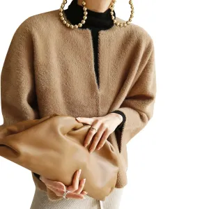 Straight Sweater For Women V Neck Long Sleeve Solid Minimalist Knitting Pullover Female Fashion Clothing Style