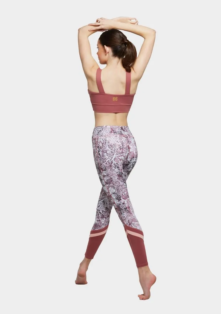 Studio 7 Erika Leggings - Pink Wild Lace