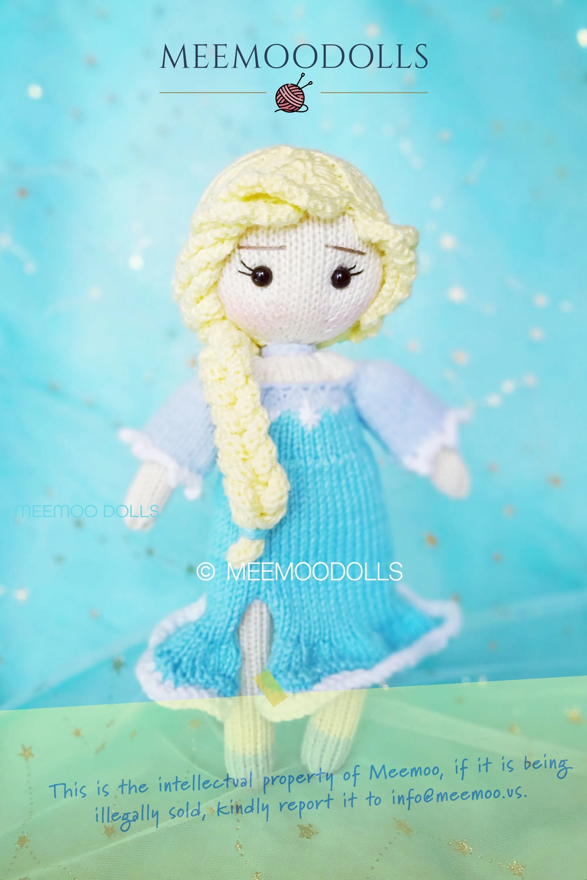 The Ice Queen Knit Doll Knitting Pattern
