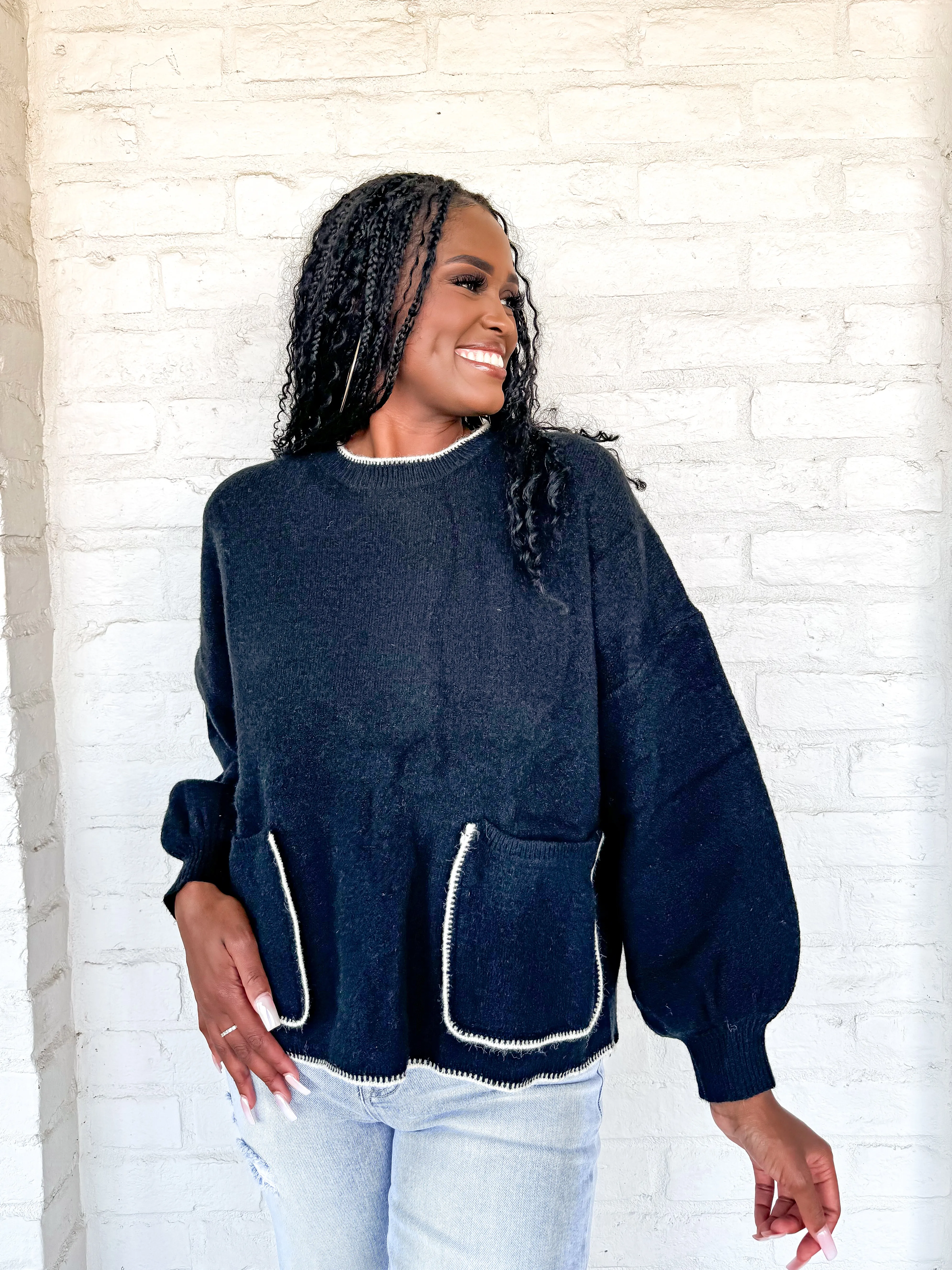 This Is The Time Sweater Black