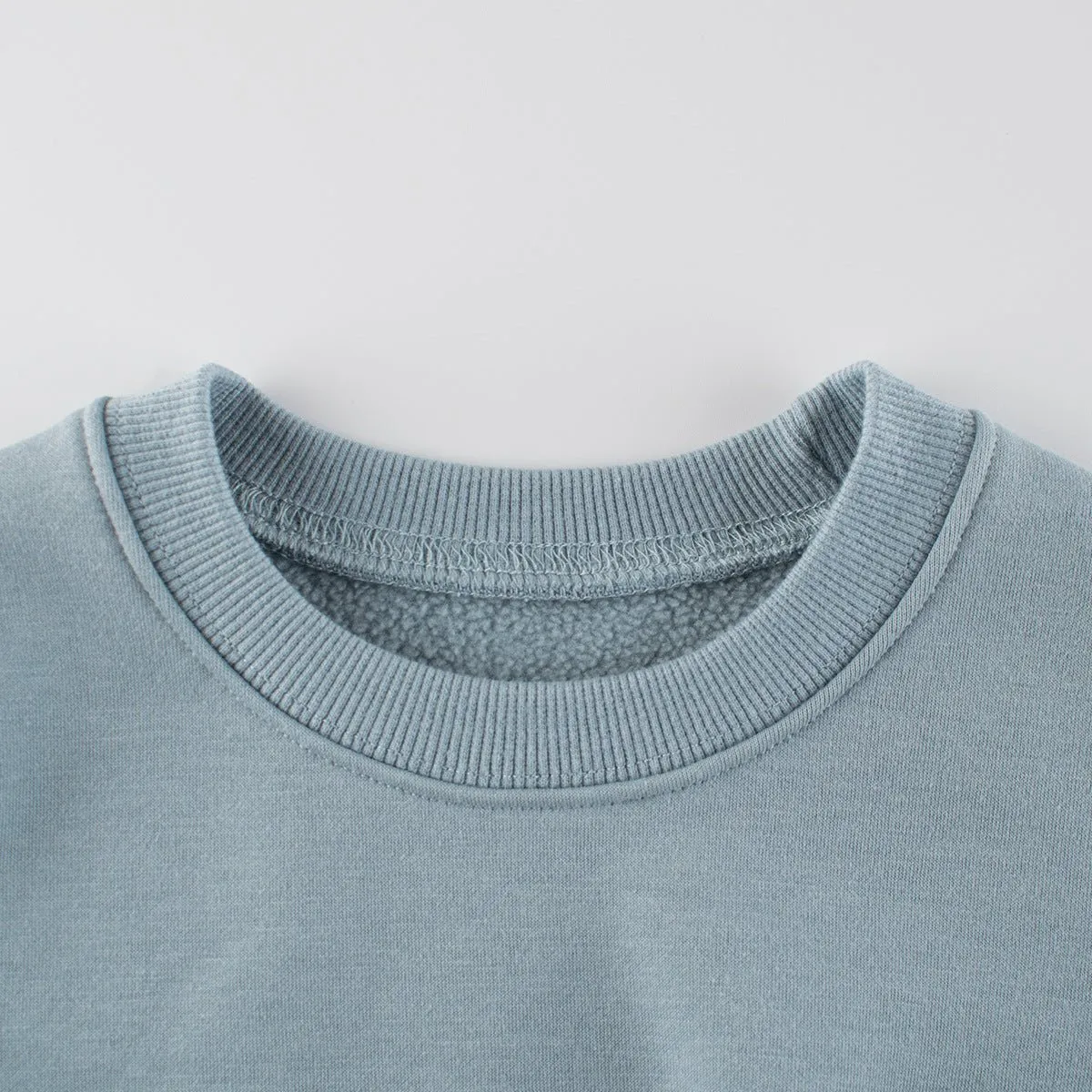 Toddler/Kid's Cartoon Rhino Blue Cotton Sweatshirt