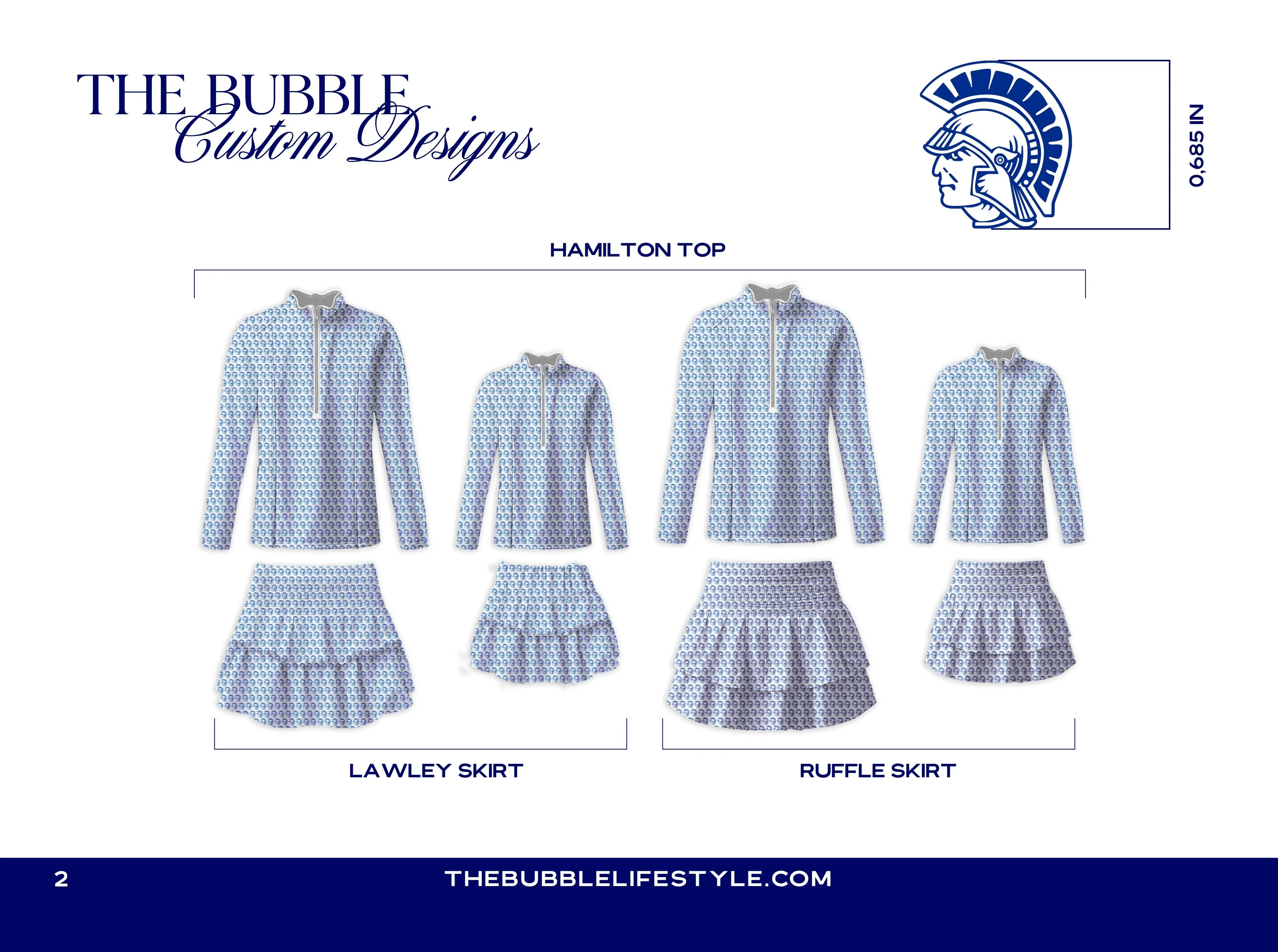 Trojan Logo Ruffle Bubble Skirt
