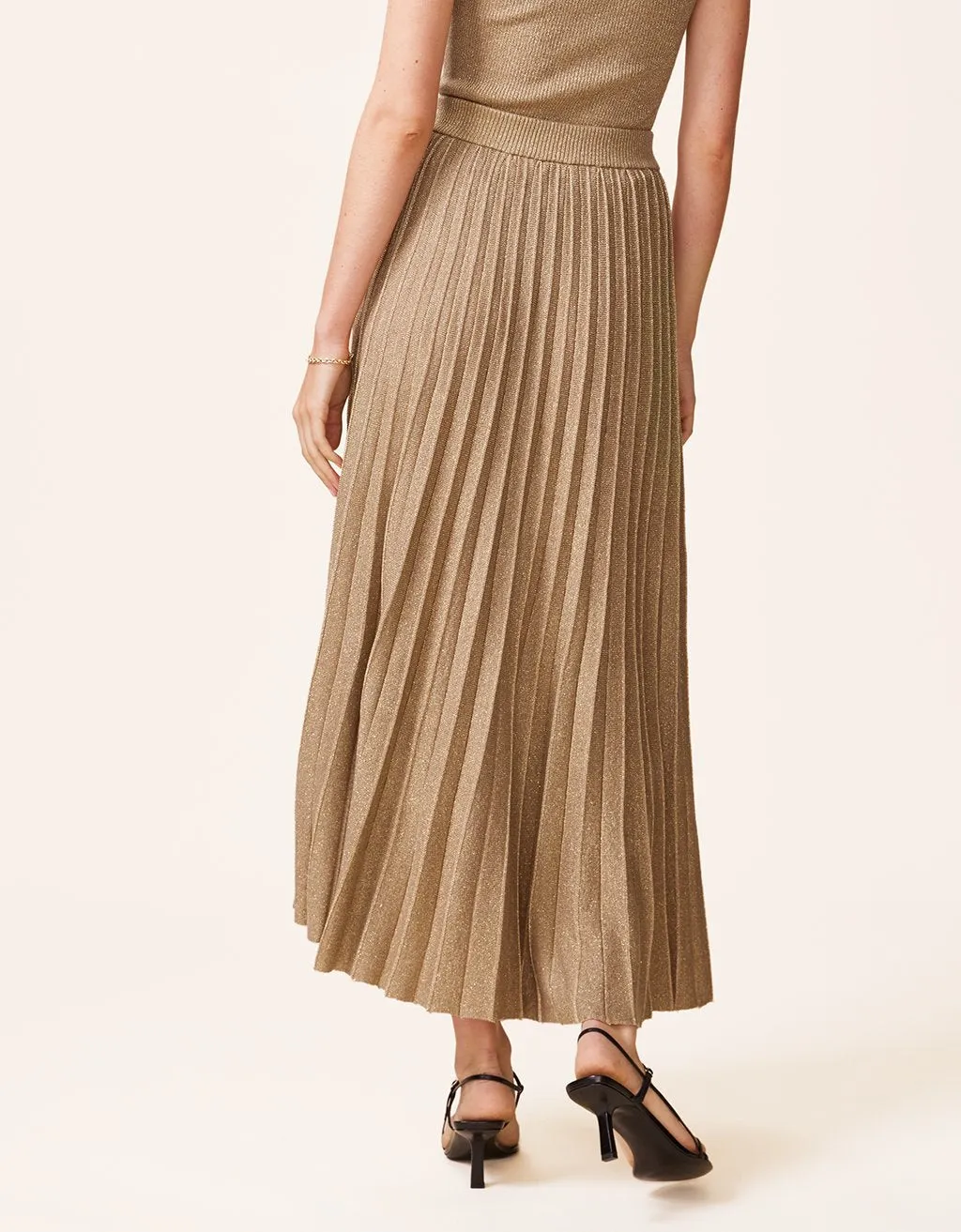 unsubscribed shimmer knit skirt