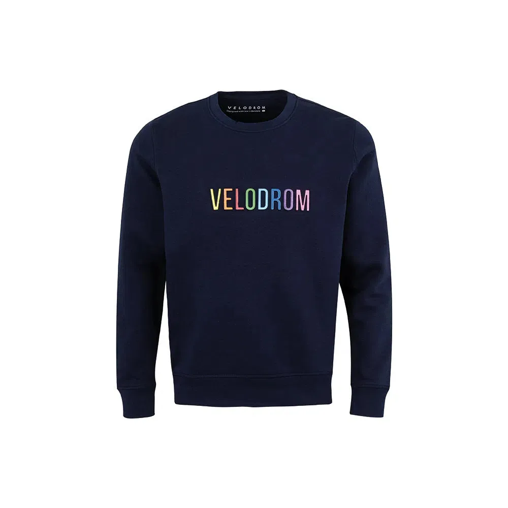 VELODROM Emboss Sweatshirt - Navy Rainbow