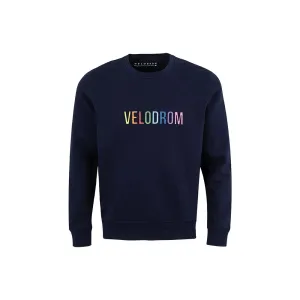 VELODROM Emboss Sweatshirt - Navy Rainbow
