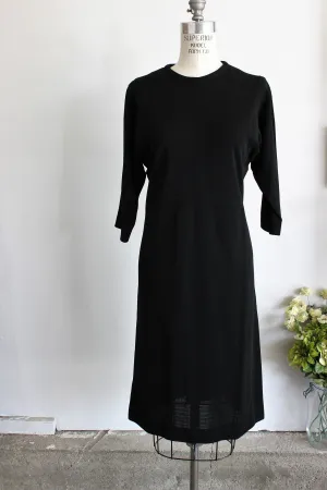 Vintage 1960s Black Sheath Dress by Rondo Fashion Knits