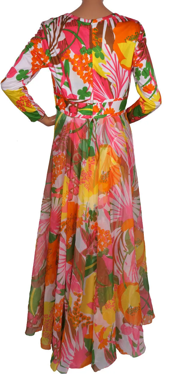 Vintage 1970s Don Luis de Espana Maxi Dress - Floral Print