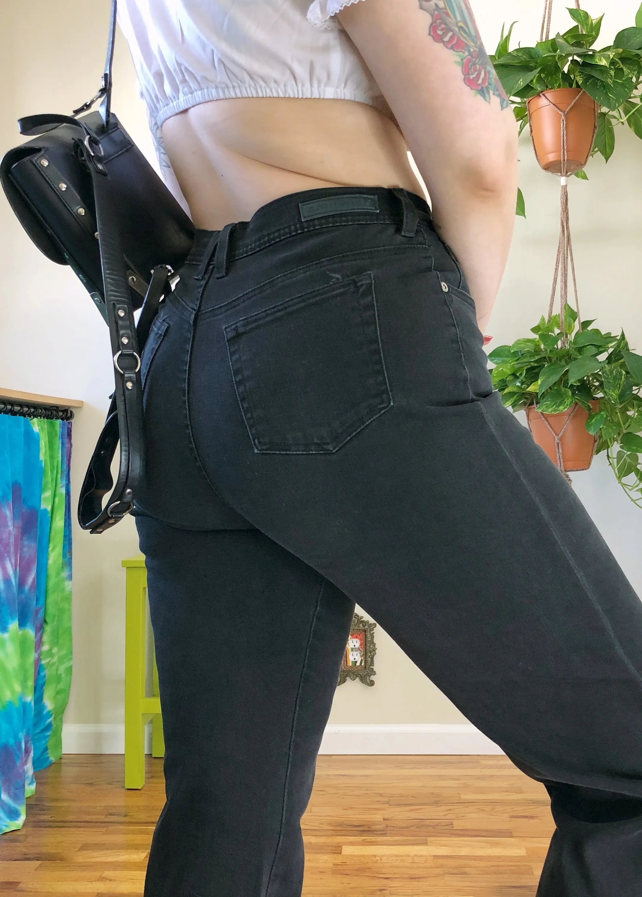 Vintage Black Stretch Jeans - XL