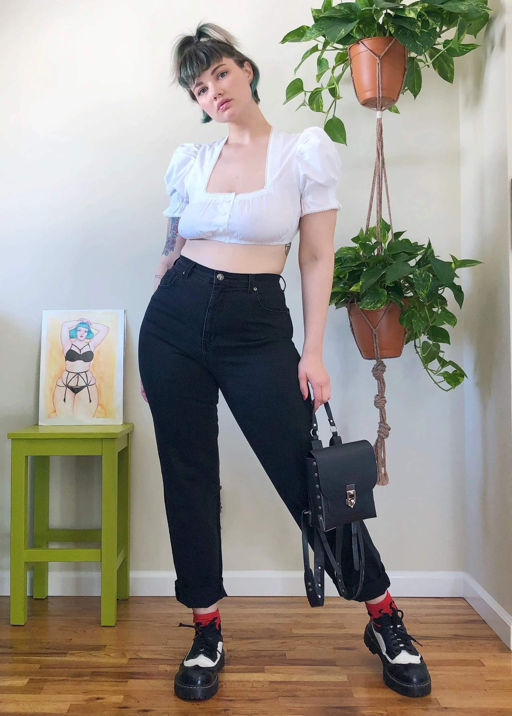 Vintage Black Stretch Jeans - XL