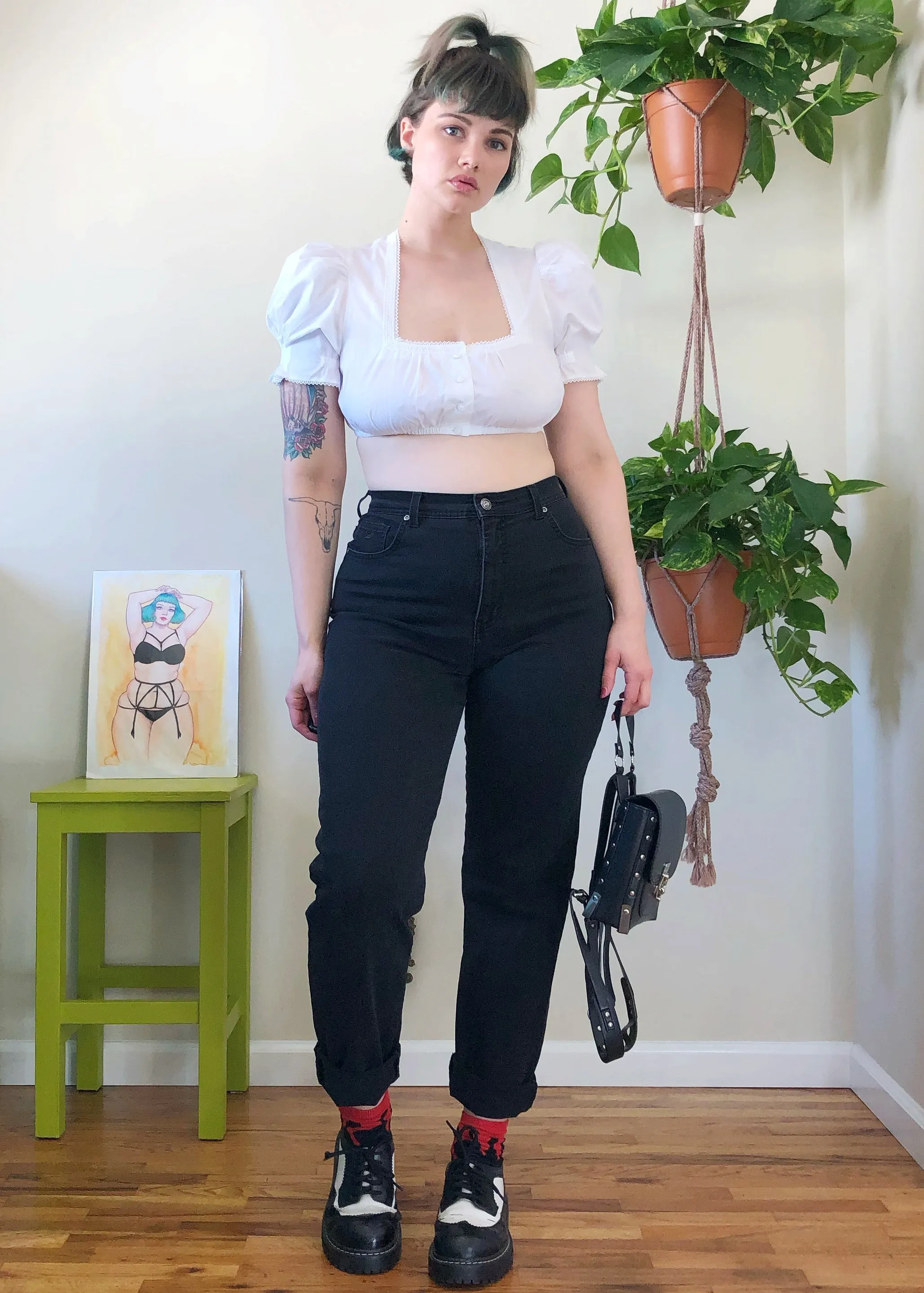 Vintage Black Stretch Jeans - XL