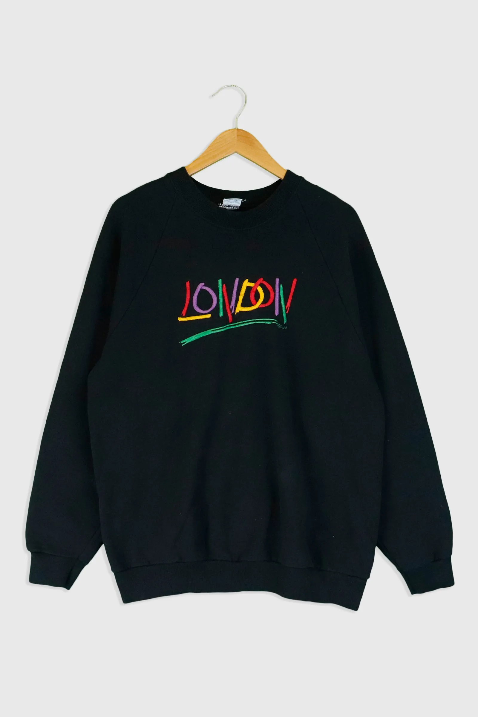 Vintage London Blues Embroidered Sweatshirt Sz L
