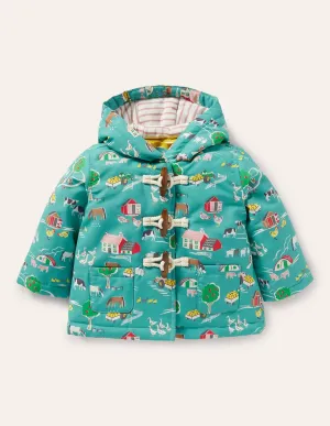 Water-resistant Coat-Brook Blue Farmyard