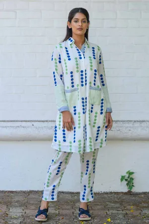 White Mira Maria Handblock Print Co-Ord Set