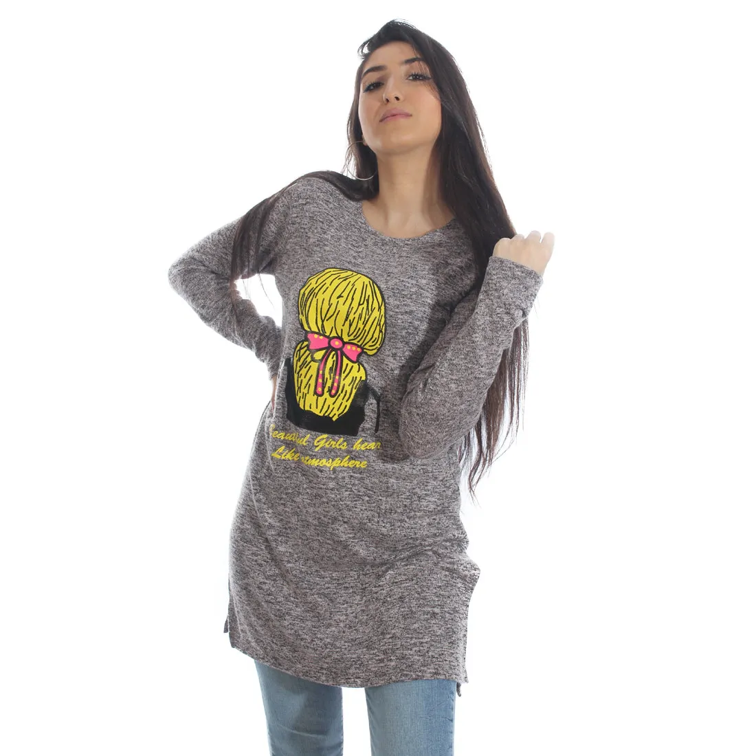 Women Autumn Winter Long Sleeve Tunic Blouse – Free Size  topwompin-5853