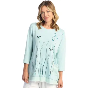 Women's Jess & Jane Cotton Slub Tunic W/Pocket Mint Prairie