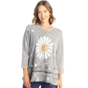 Women's Jess & Jane Mineral Washed Cotton Slub Layered Tunic Happy Days