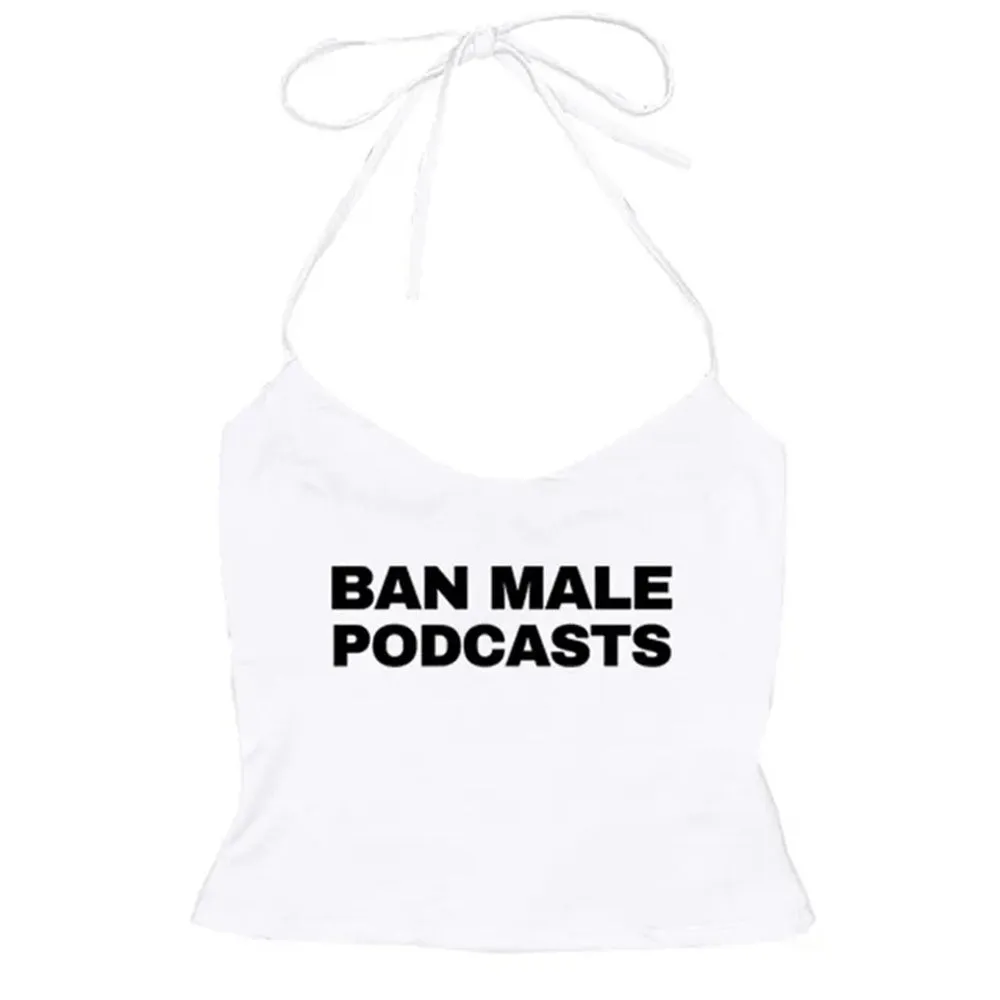Y2K Style Podcasts Halter Top